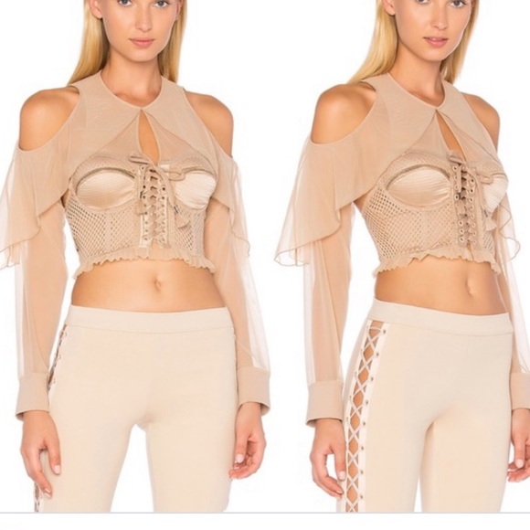 RARE FENTY PUMA mesh and bustier top with sleeves - Picture 3 of 8